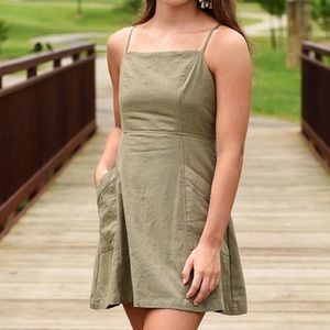 Green Open Back Dress